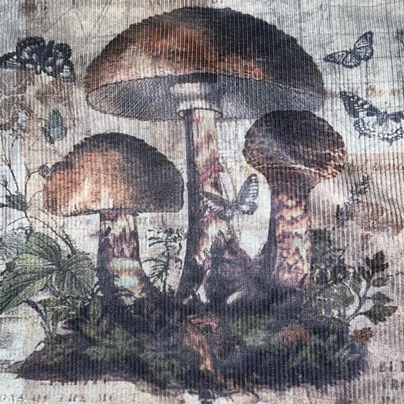 Mushroom Crop Top With Lacing - Picture 6 of 8